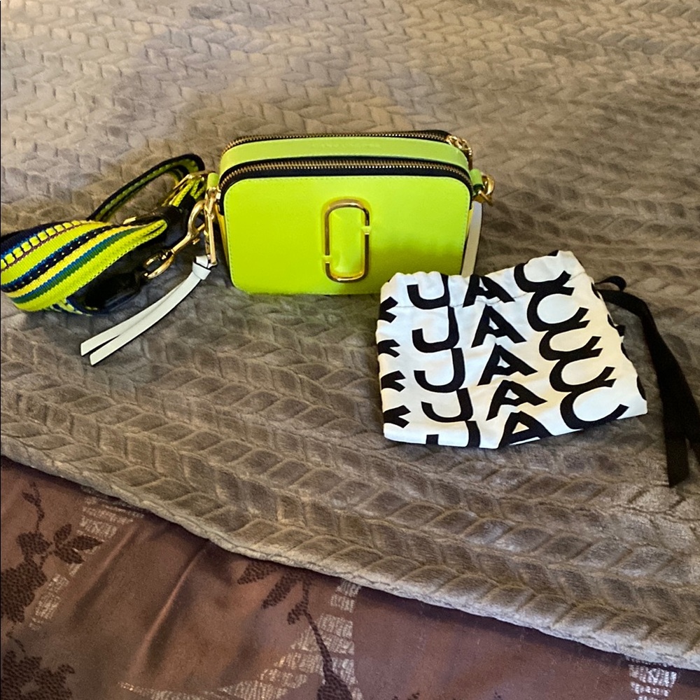 Marc Jacobs Green Crossbody Bag with Tassel Detail